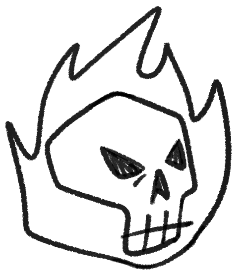 evil skeleton logo